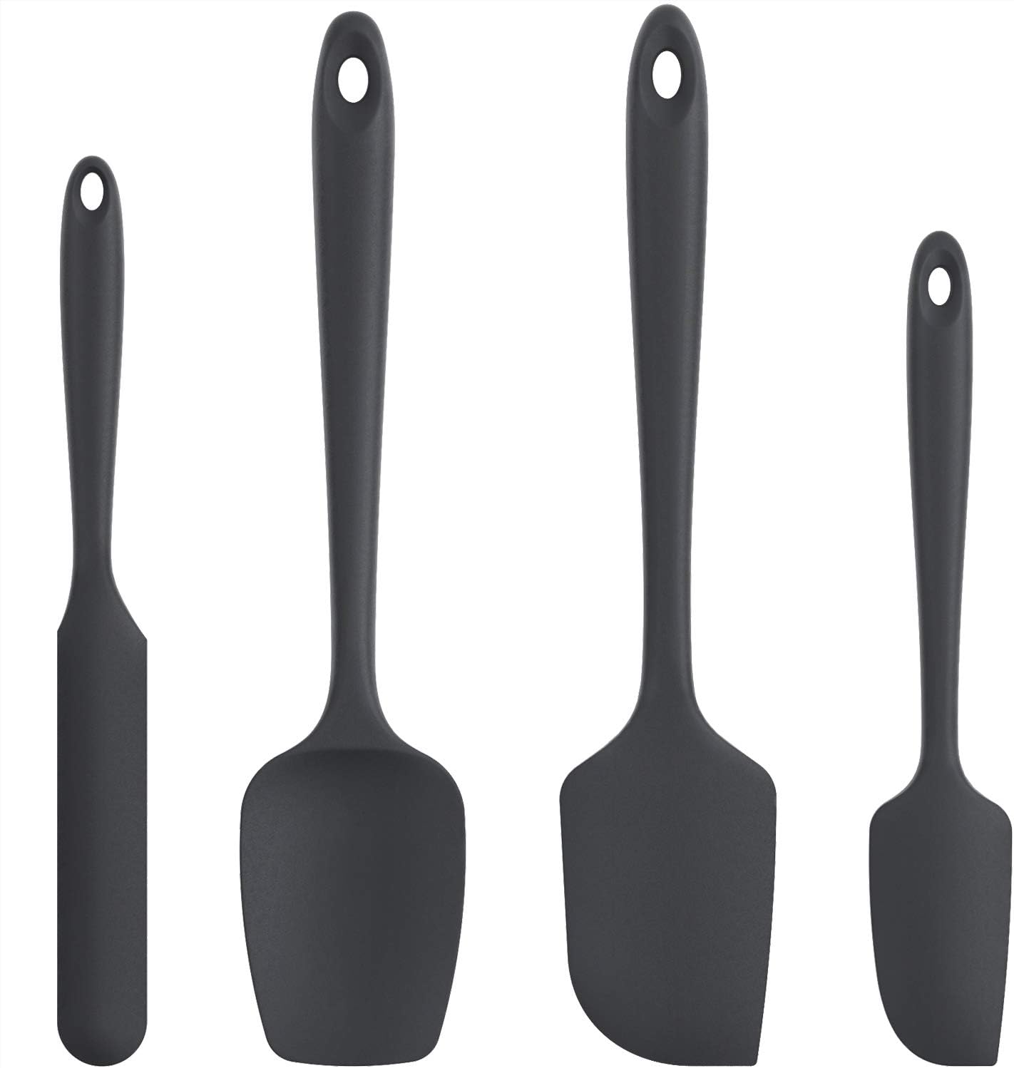 Set of heat-resistant silicone spatulas