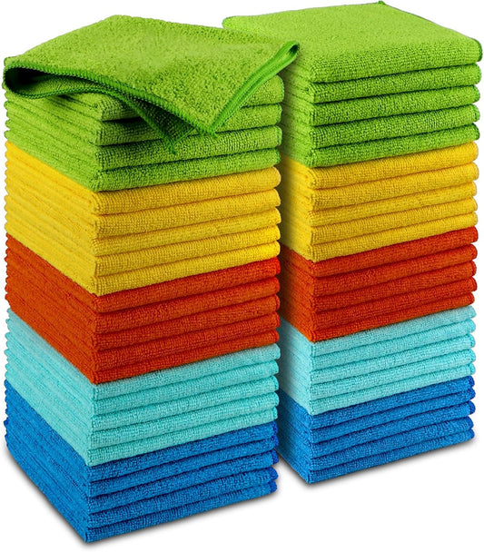 Pack of 50 Microfiber Cleaning Cloths
