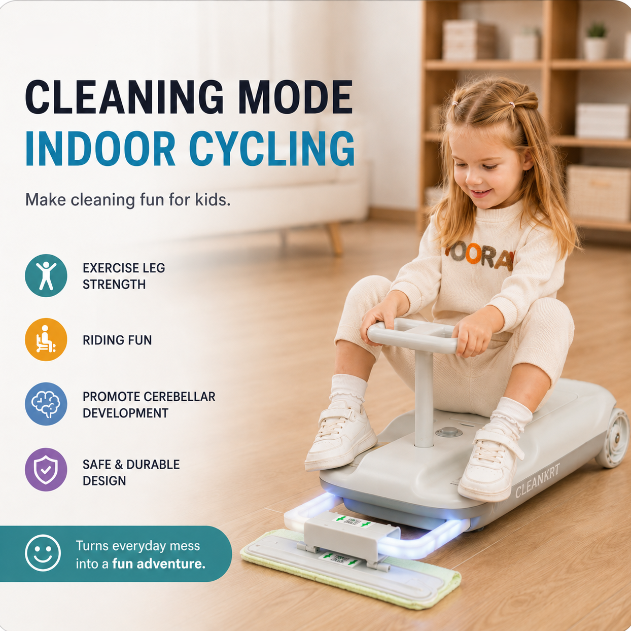 Interactive Kid-Powered Cleaning Kart